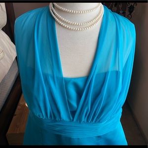 Plus size 20 blue David’s Bridal Bridesmaid dress